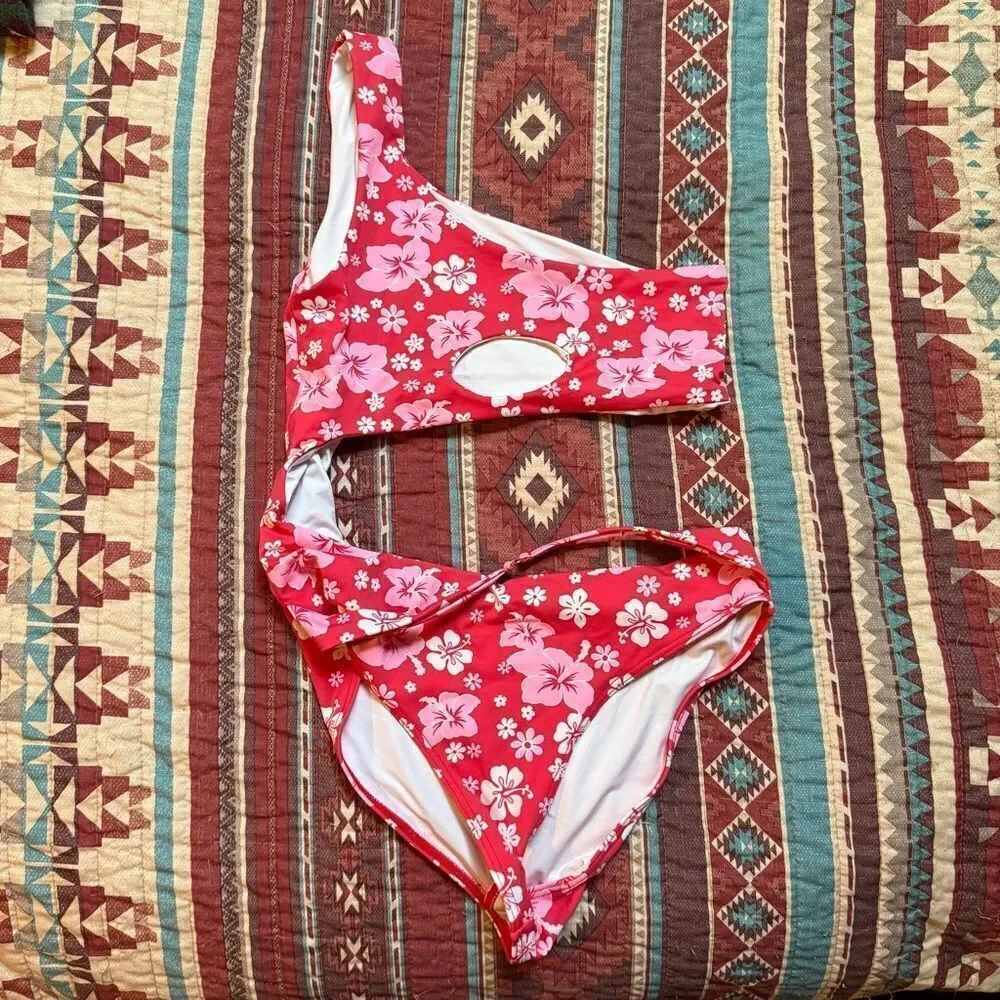 Frankie’s Bikinis cute cut out one piece size XS